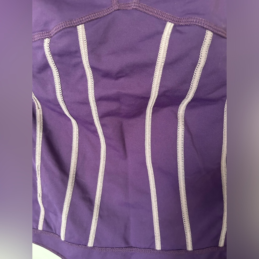 Lululemon Rare Thong Plum Straps Body Suit Size 6 - Picture 4 of 11